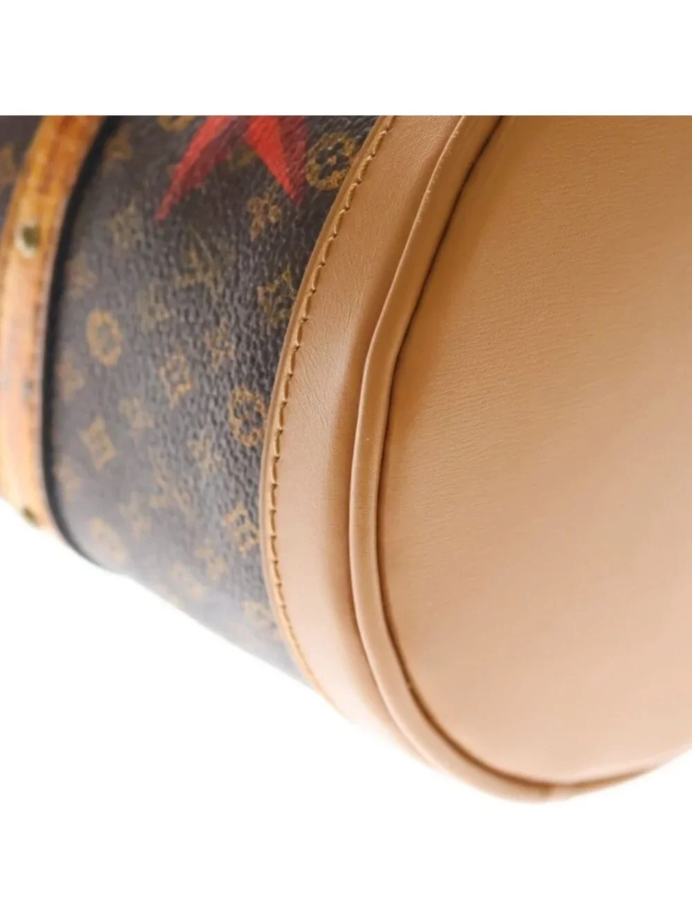 Louis Vuitton Monogram Trompe L'oeil Duffle Leather 2-Way Silver Brown
